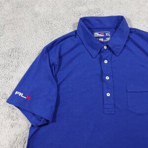 RLX Ralph Lauren Polo Shirt Mens Size XL Royal Blue Embroidered Logo Golf